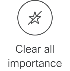 Clear all importance button