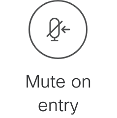 Mute on entry button
